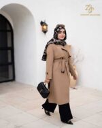 بارانی زنانه کلاسیک یقه انگلیسی بلند سانتانا