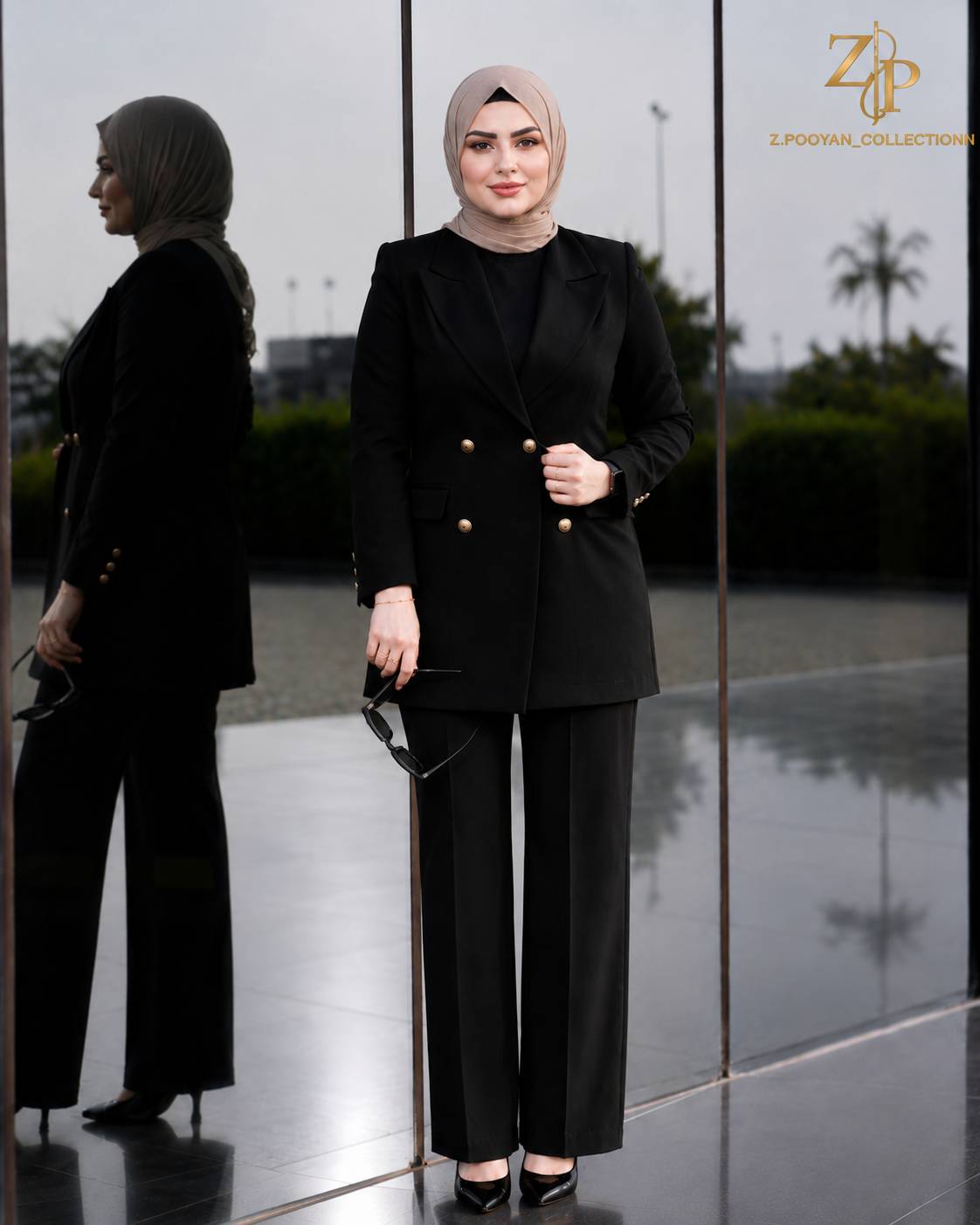file_00000000e398720a9c32e391108077dc کت و شلوار زنانه مشکی لوندر Zp