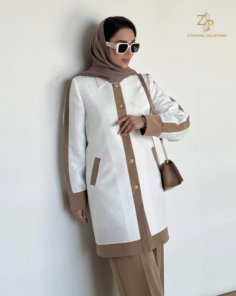خرید مانتو زنانه ژاکارد کرپ حلما