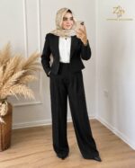 کراپ کت و شلوار زنانه گاباردین لالیک