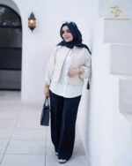 بامبر زنانه ژاکارد پاییزه ساتیا