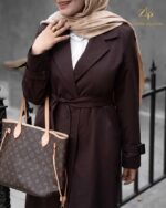 ترنچ کت پاییزه زنانه کتان لونار