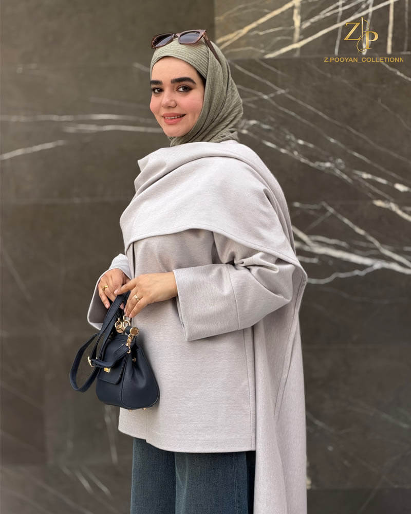 adrina fall coat کت پاییزه زنانه شنل دار کشمیر آدرینا