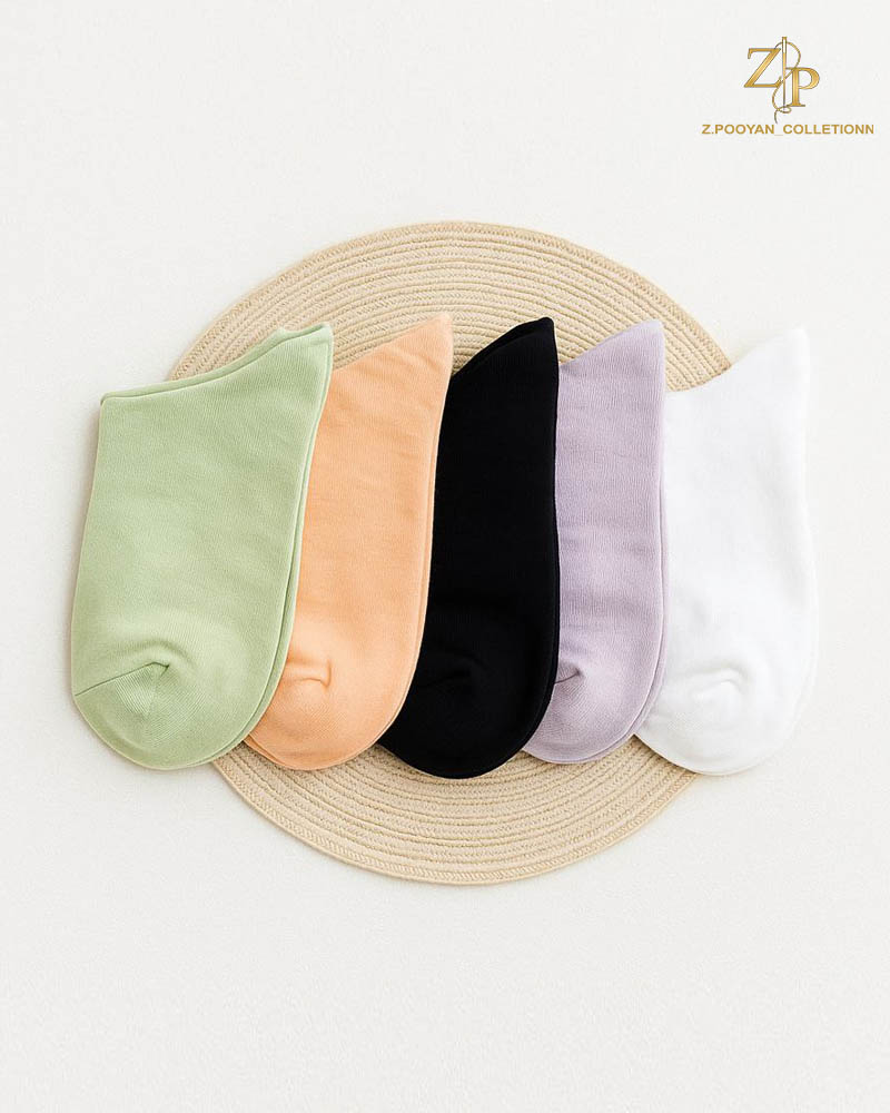 simple socks جوراب ساق بلند ساده پاستلی