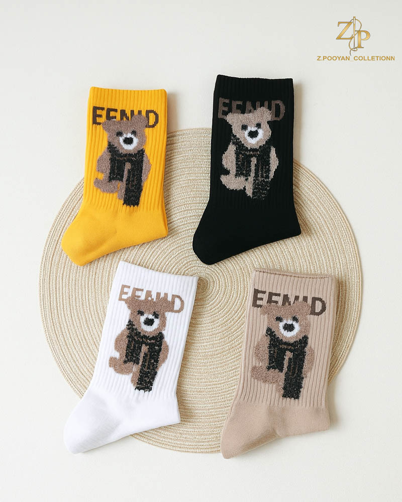 teddy socks جوراب ساق بلند فانتزی تدی