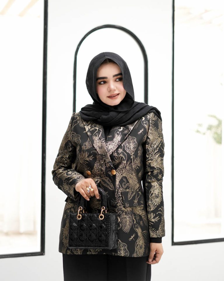 کت تک زنانه ژاکارد رخشان