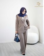 کت و شلوار زنانه کرپ مایلا