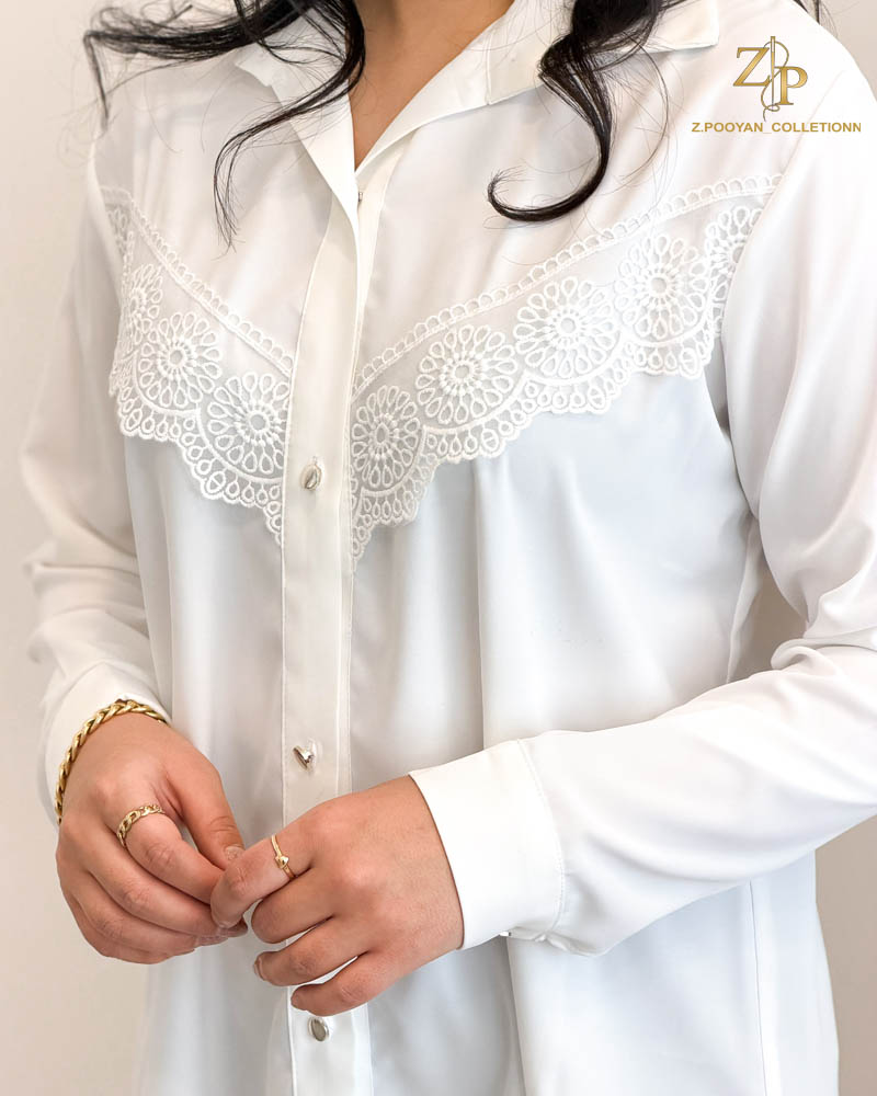 white karla شومیز زنانه حریر کارلا