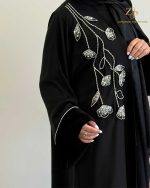 مانتو عبایی مجلسی مشکی آلاله