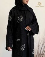 مانتو عبایی مجلسی مشکی جانان