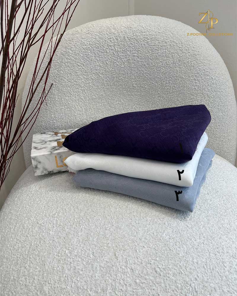 scarf1 روسری نخی بزرگ سه رنگ