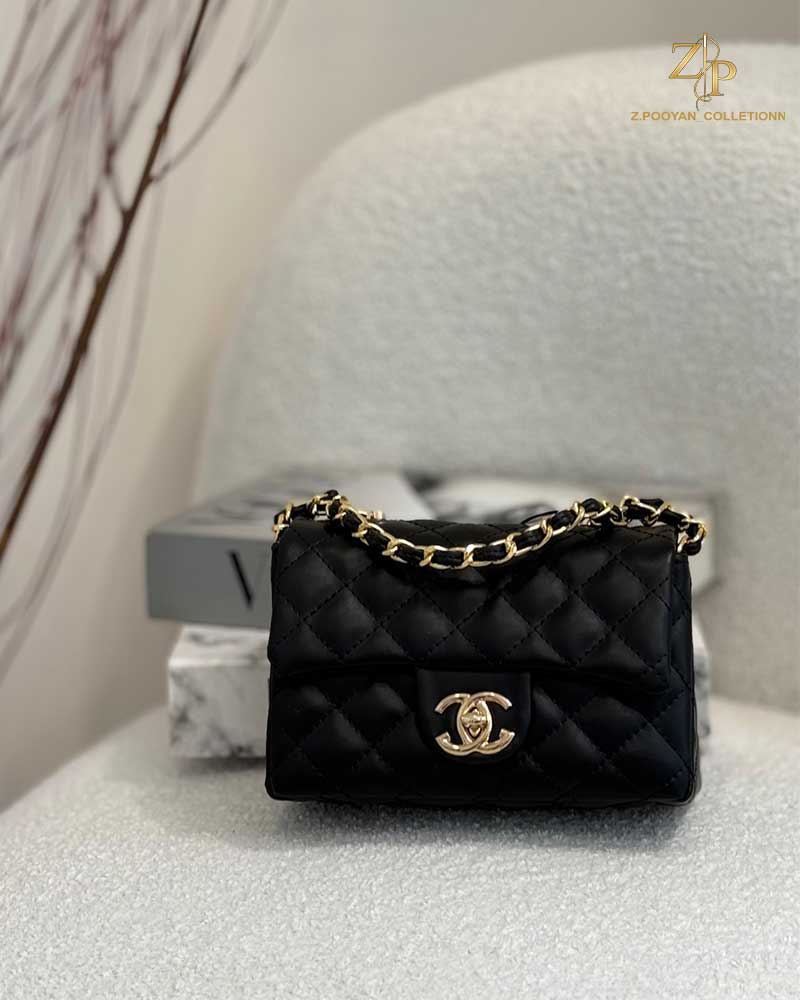 shanel-bag-zanjiri کیف دوشی زنانه شنل زنجیری مشکی