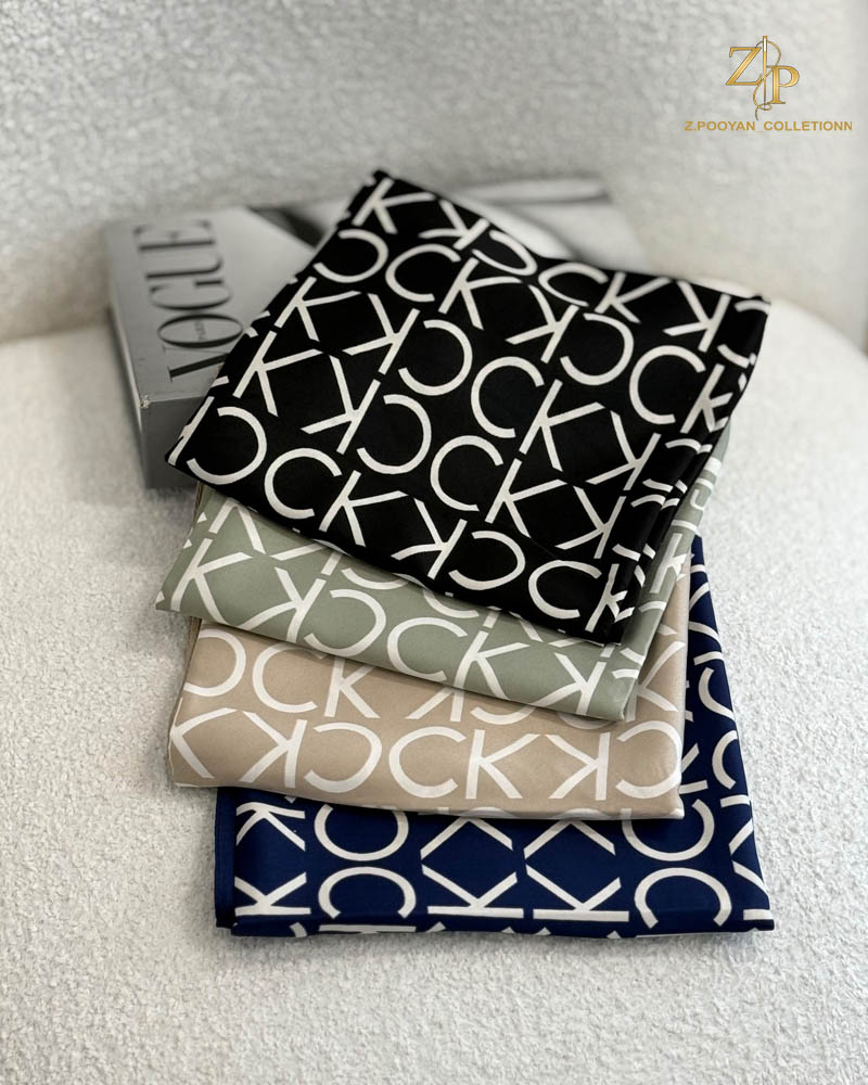 ck scarf روسری توییل ابریشم طرح CK