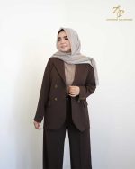 کت و شلوار زنانه کرپ مورگان مدا