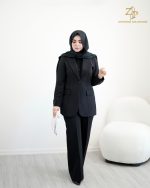 کت و شلوار زنانه کرپ سولن