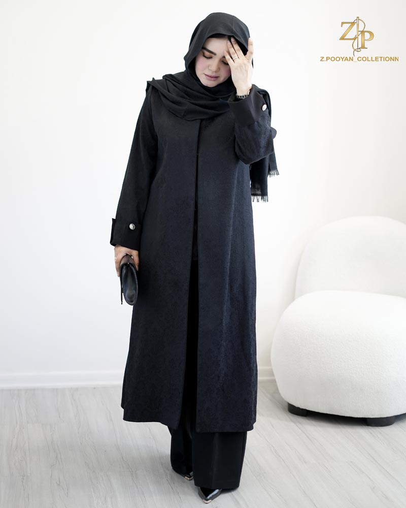 sora مانتو زنانه ژاکارد ابریشم سورا