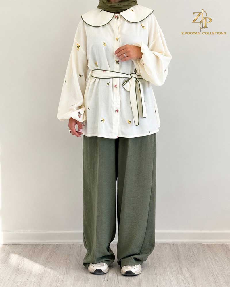 Tima-tunic&pants3 تونیک و شلوار زنانه لینن تیما