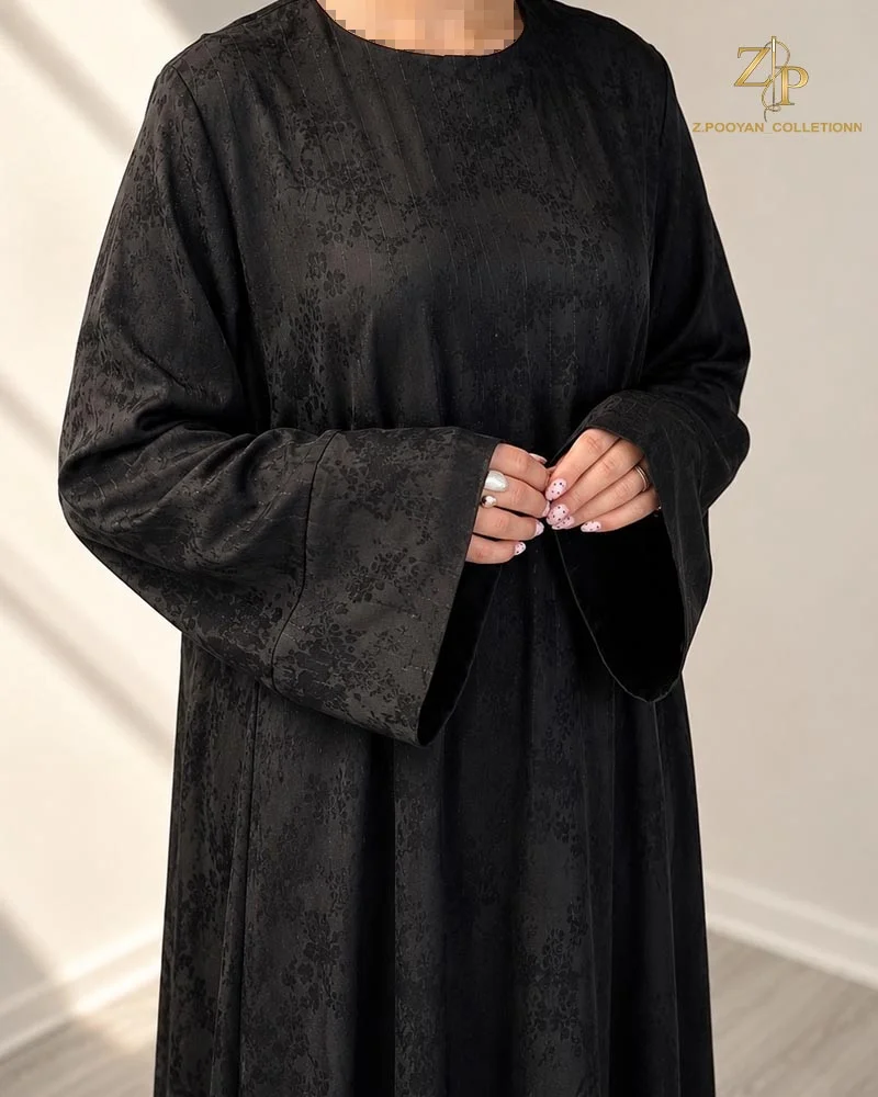 aba-satan عبا زنانه گلدار ساتن لاینی