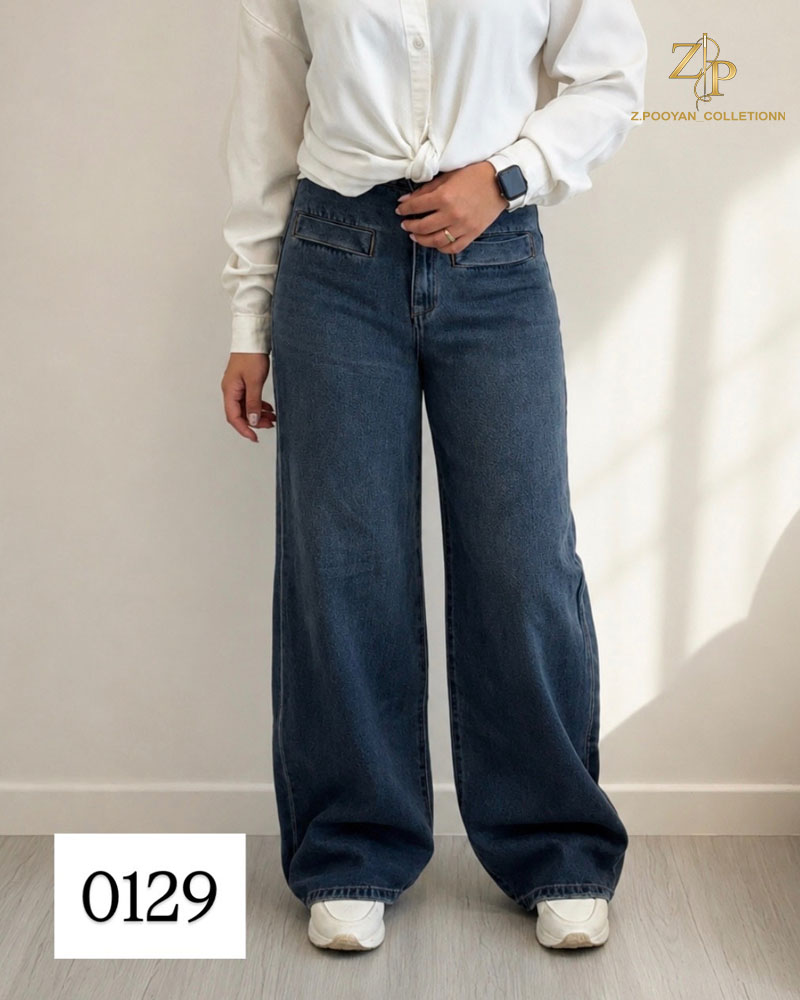 jean0129 شلوار جین بگ زنانه کد 0129