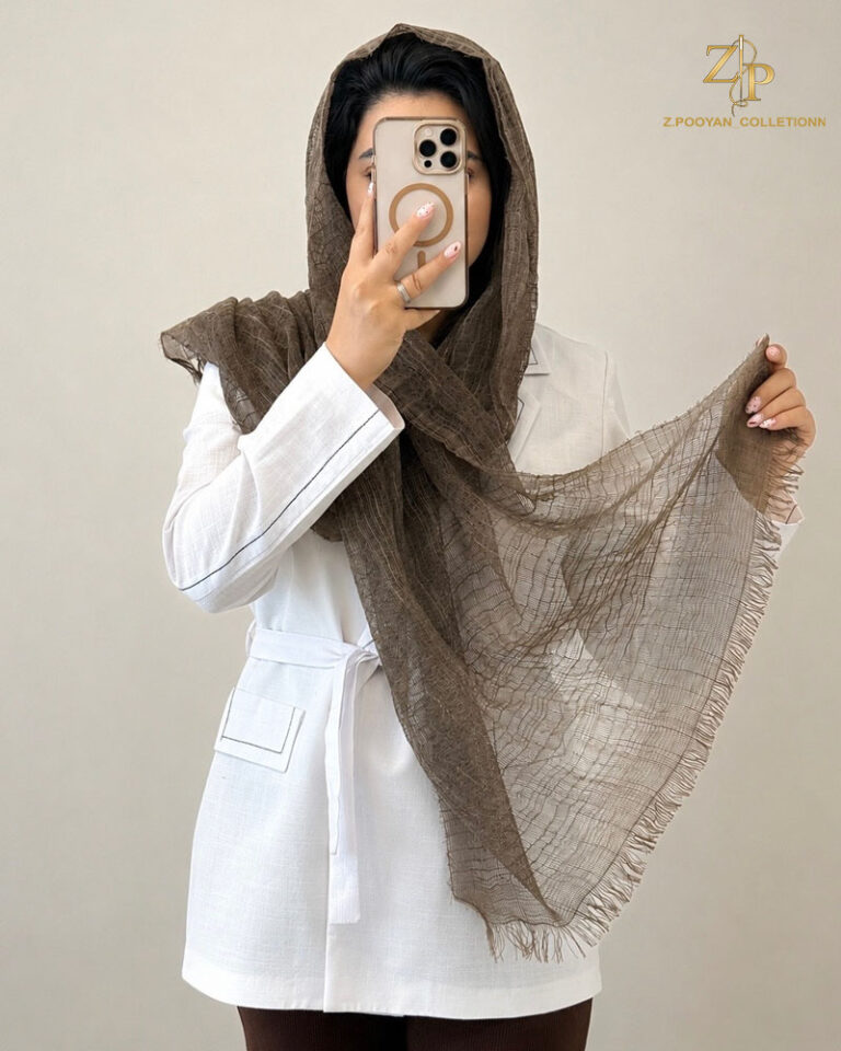 شال زنانه کنفی دور ریش