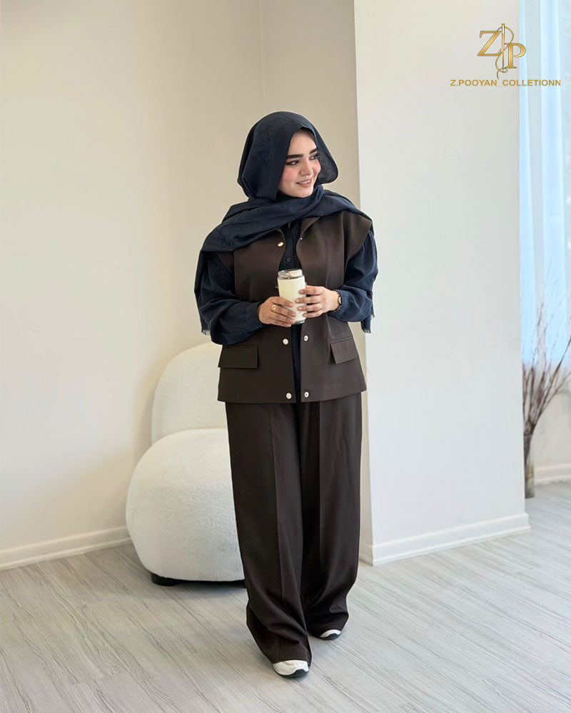 nisa-vest&pants وست و شلوار زنانه گاباردین نیسا