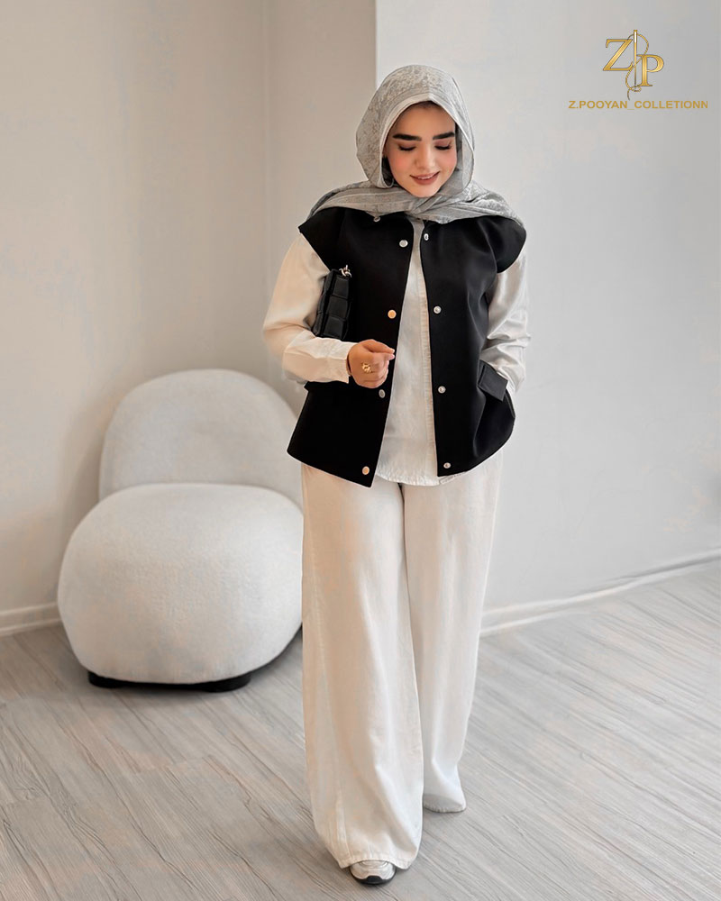 وست و شلوار زنانه گاباردین نیسا