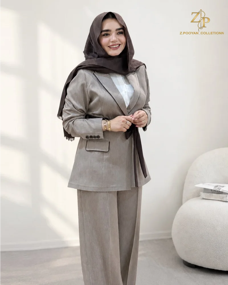 elisa-set کت و شلوار زنانه گاباردین الیسا