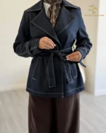 ترنچ کت کوتاه زنانه ناژین