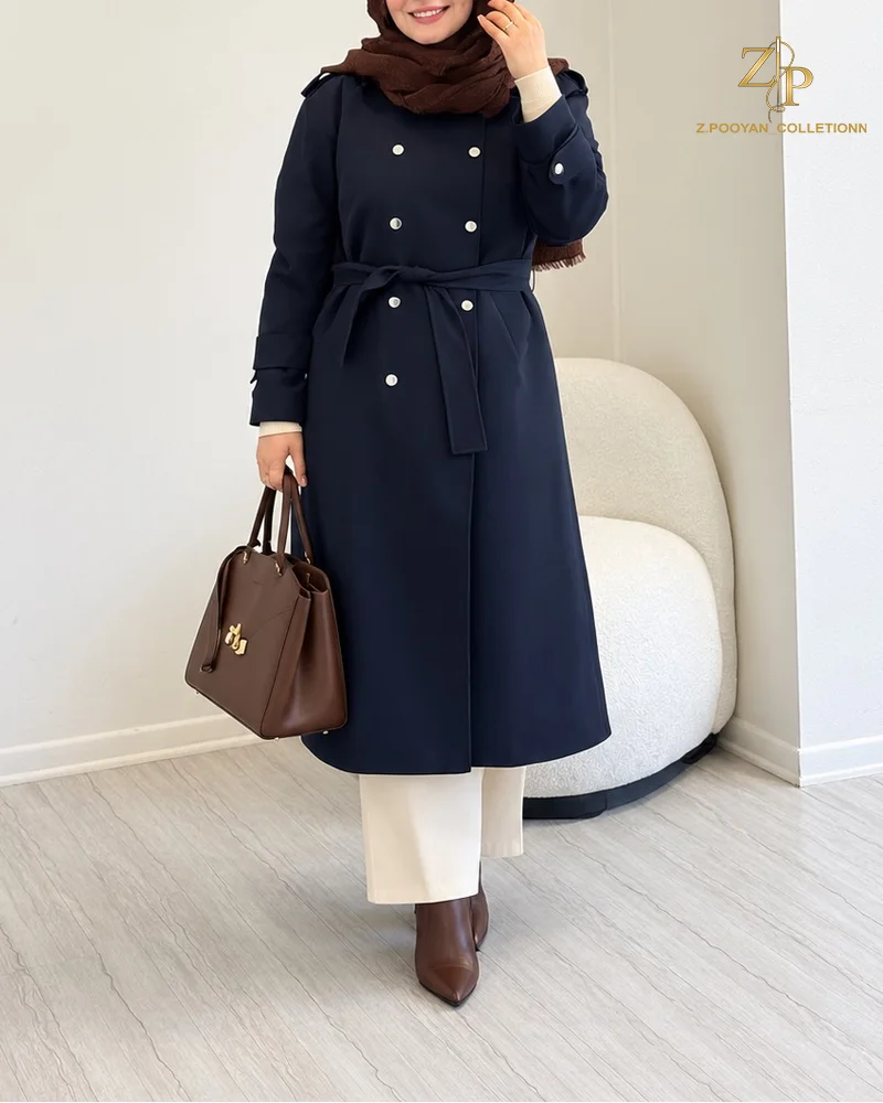 samin-trench-coat بارانی سوپر کتان زنانه سامین